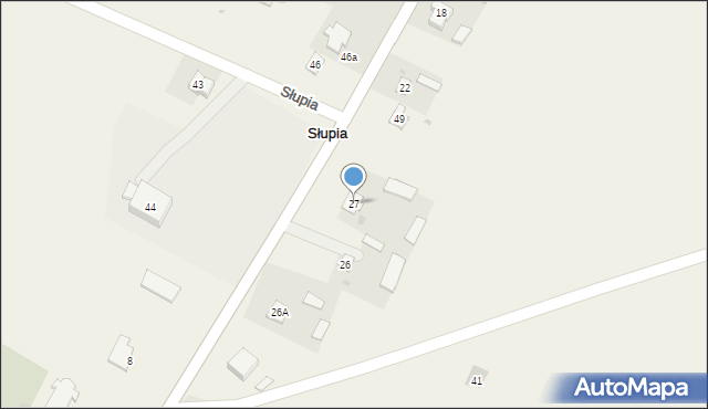 Słupia, Słupia, 27, mapa Słupia