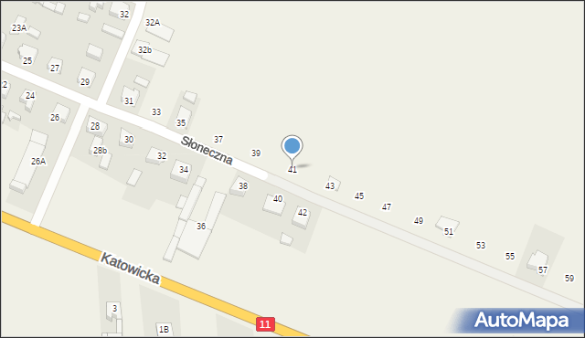 Słupia pod Kępnem, Słoneczna, 41, mapa Słupia pod Kępnem