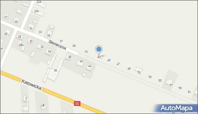 Słupia pod Kępnem, Słoneczna, 43, mapa Słupia pod Kępnem