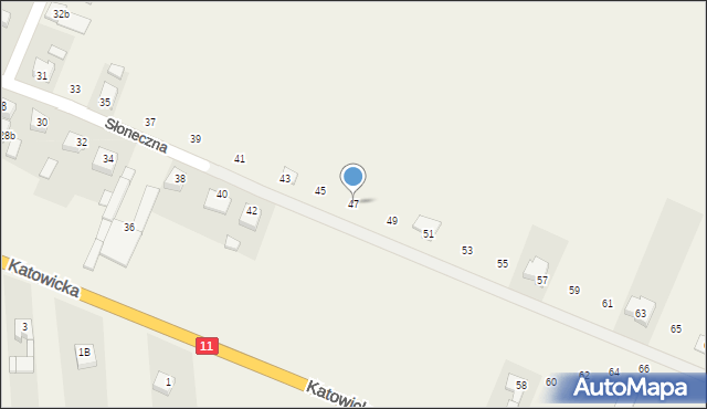 Słupia pod Kępnem, Słoneczna, 47, mapa Słupia pod Kępnem