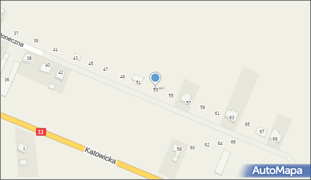 Słupia pod Kępnem, Słoneczna, 53, mapa Słupia pod Kępnem