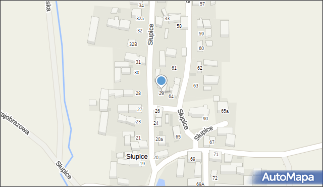 Słupice, Słupice, 29, mapa Słupice