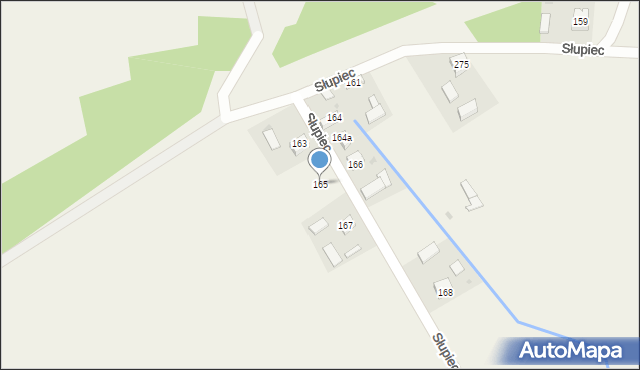 Słupiec, Słupiec, 165, mapa Słupiec