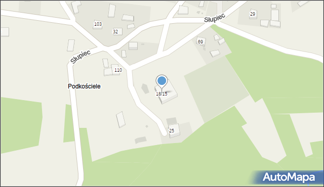 Słupiec, Słupiec, 18/15, mapa Słupiec
