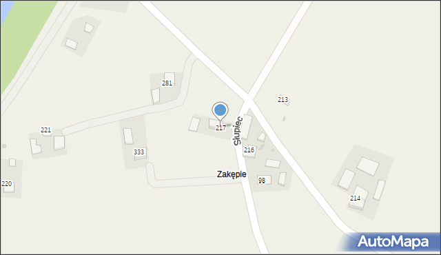 Słupiec, Słupiec, 217, mapa Słupiec