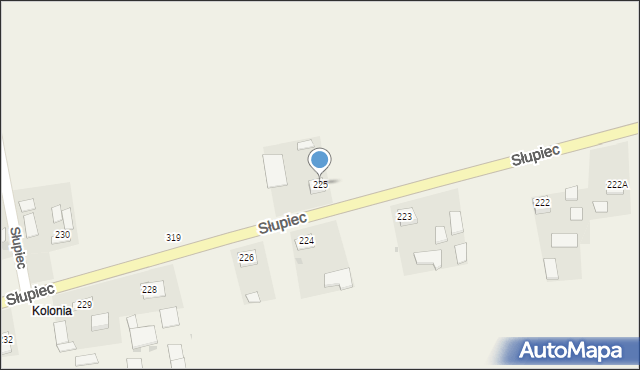 Słupiec, Słupiec, 225, mapa Słupiec