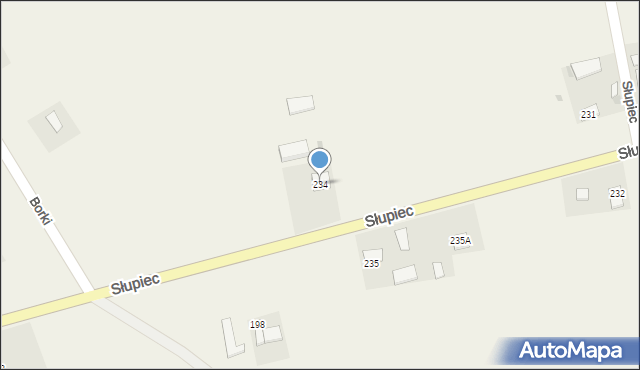 Słupiec, Słupiec, 234, mapa Słupiec
