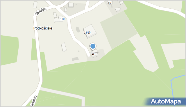 Słupiec, Słupiec, 25, mapa Słupiec