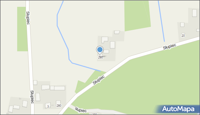 Słupiec, Słupiec, 290, mapa Słupiec