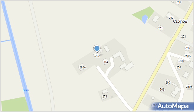 Słupiec, Słupiec, 292, mapa Słupiec