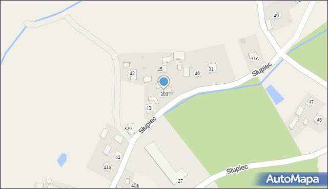 Słupiec, Słupiec, 303, mapa Słupiec