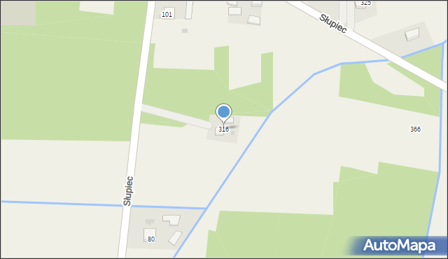 Słupiec, Słupiec, 316, mapa Słupiec