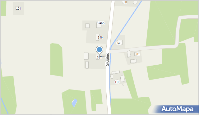Słupiec, Słupiec, 317, mapa Słupiec