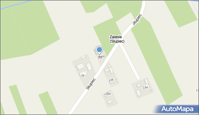 Słupiec, Słupiec, 358, mapa Słupiec