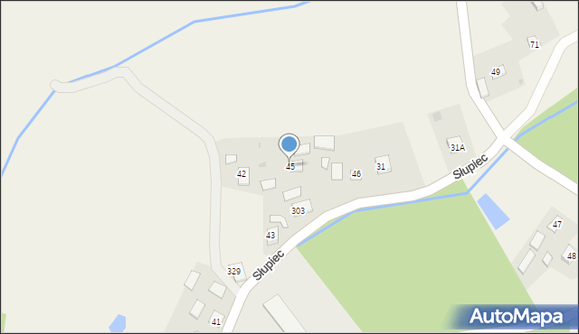 Słupiec, Słupiec, 45, mapa Słupiec