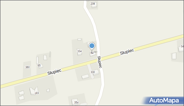 Słupiec, Słupiec, 64, mapa Słupiec