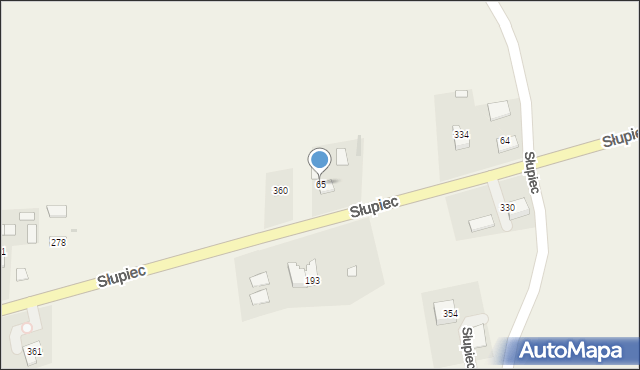 Słupiec, Słupiec, 65, mapa Słupiec