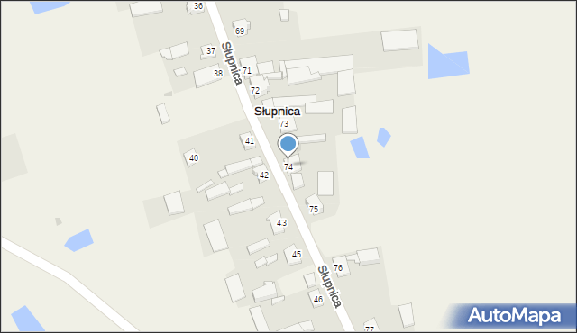 Słupnica, Słupnica, 74, mapa Słupnica