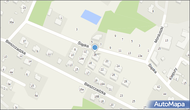 Słupno, Śląska, 16, mapa Słupno