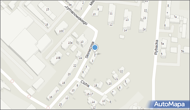 Słupsk, Słoneczna, 2, mapa Słupska