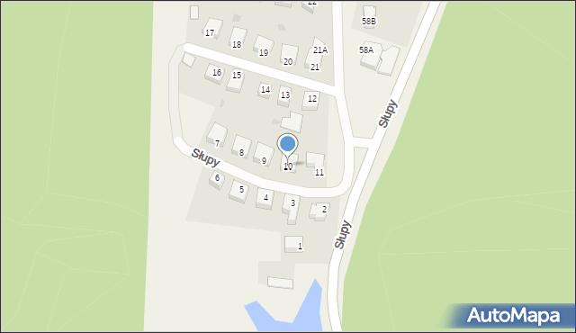 Słupy, Słupy, 10, mapa Słupy
