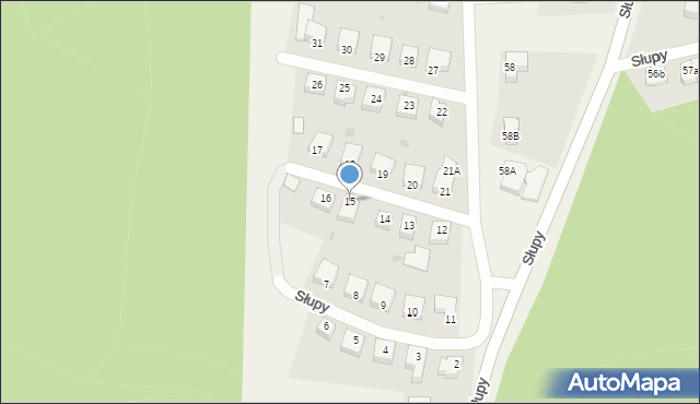 Słupy, Słupy, 15, mapa Słupy