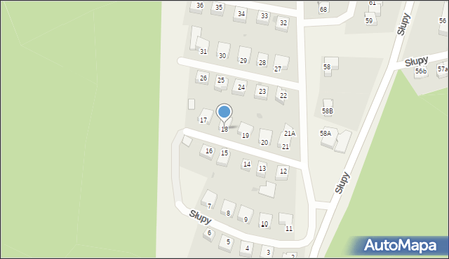 Słupy, Słupy, 18, mapa Słupy