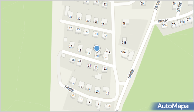 Słupy, Słupy, 20, mapa Słupy