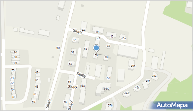 Słupy, Słupy, 50, mapa Słupy