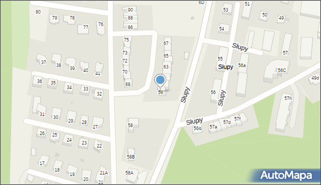 Słupy, Słupy, 59, mapa Słupy