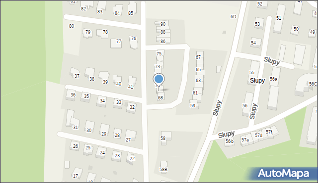 Słupy, Słupy, 69, mapa Słupy