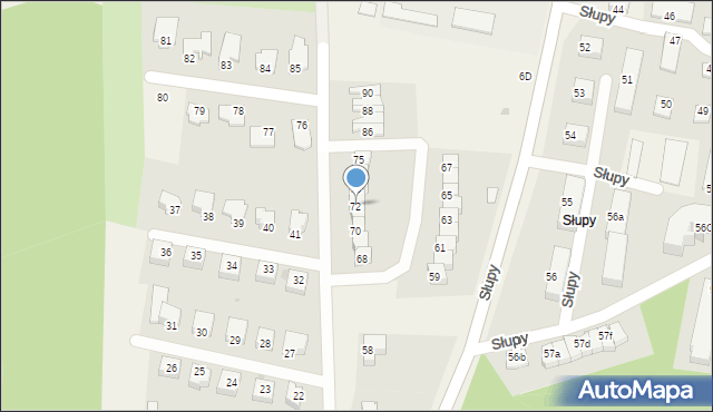 Słupy, Słupy, 72, mapa Słupy