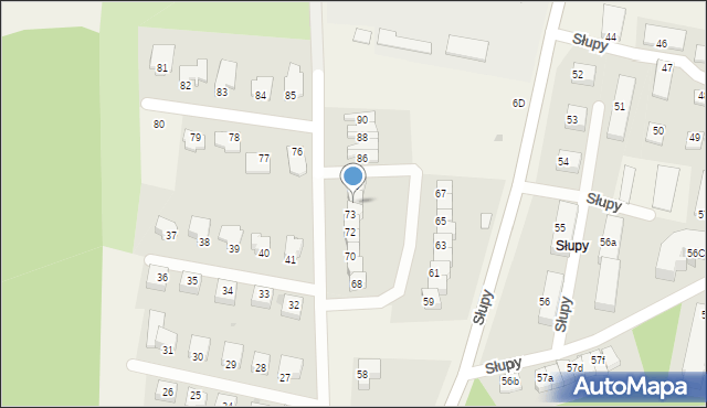 Słupy, Słupy, 74, mapa Słupy