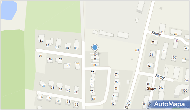 Słupy, Słupy, 90, mapa Słupy
