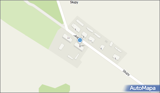 Słupy, Słupy, 12, mapa Słupy