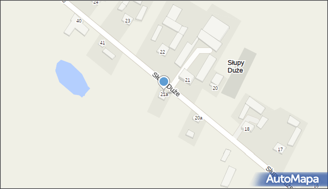 Słupy Duże, Słupy Duże, 21a, mapa Słupy Duże