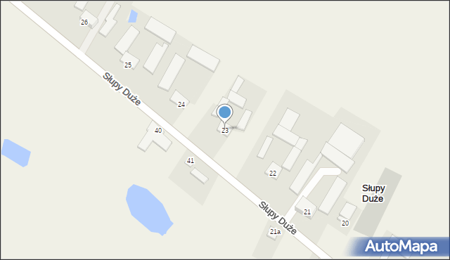 Słupy Duże, Słupy Duże, 23, mapa Słupy Duże