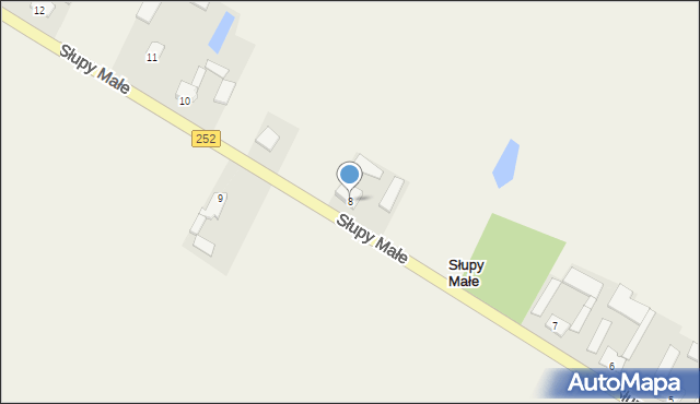 Słupy Małe, Słupy Małe, 8, mapa Słupy Małe