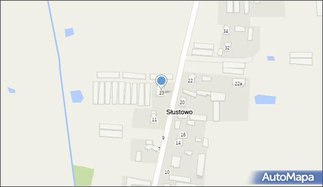 Słustowo, Słustowo, 13, mapa Słustowo