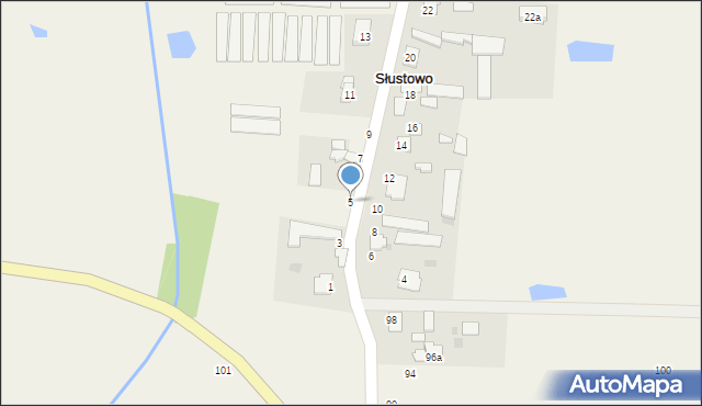 Słustowo, Słustowo, 5, mapa Słustowo