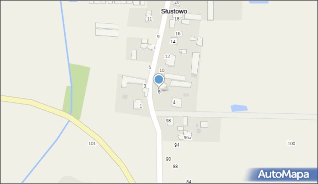 Słustowo, Słustowo, 6, mapa Słustowo