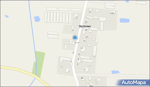 Słustowo, Słustowo, 7, mapa Słustowo