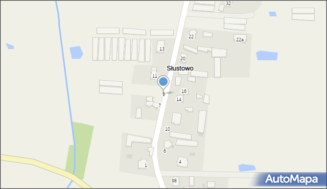 Słustowo, Słustowo, 9, mapa Słustowo