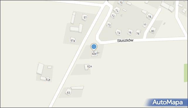 Słuszków, Słuszków, 62b, mapa Słuszków