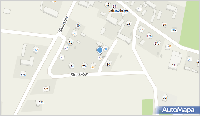 Słuszków, Słuszków, 77, mapa Słuszków
