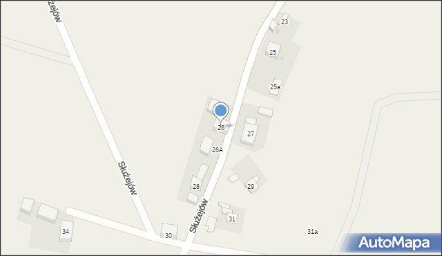Służejów, Służejów, 26, mapa Służejów