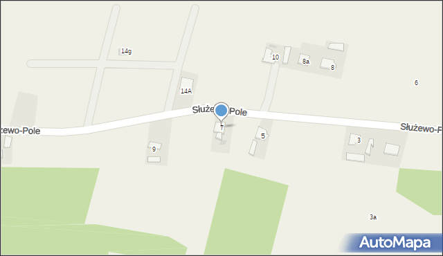 Służewo, Służewo, 7, mapa Służewo