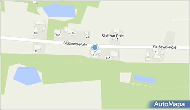 Służewo-Pole, Służewo-Pole, 11b, mapa Służewo-Pole