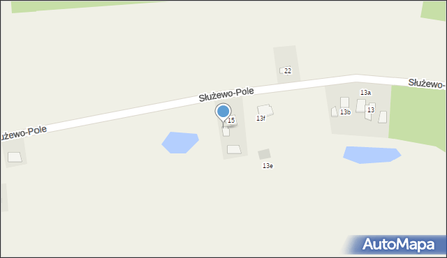 Służewo-Pole, Służewo-Pole, 15a, mapa Służewo-Pole