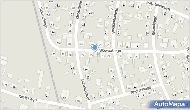 Śmigiel, Słowackiego Juliusza, 25a, mapa Śmigiel